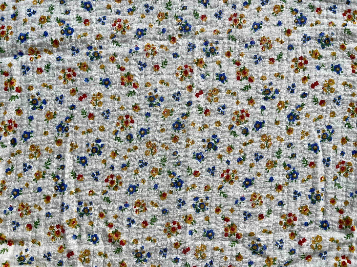 Muslin Cot Sheet in Mixed Poisy